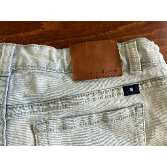 Lucky Brand Girls Shorts 14 Riley Denim Stretch Distressed Light Wash Cut Off - Picture 7 of 7